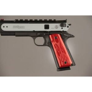 1911 Govt. Model 9/32 Thick Flames Aluminum - Red Anodized-Grips-Speededge Inc