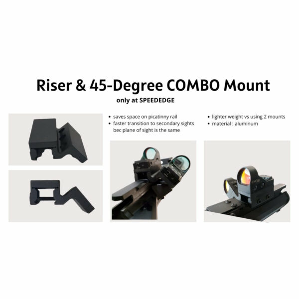 Riser & 45 Degree Mount in One (Combo) - Speededge