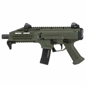CZ PISTOL Model Scorpion EVO 3 S1 OD Green, Cal.9mm Polymer Frame, low-profile sights, Picatinny rail, ambi-safety and charging handle, 20-rd magazine capacity - Speededge